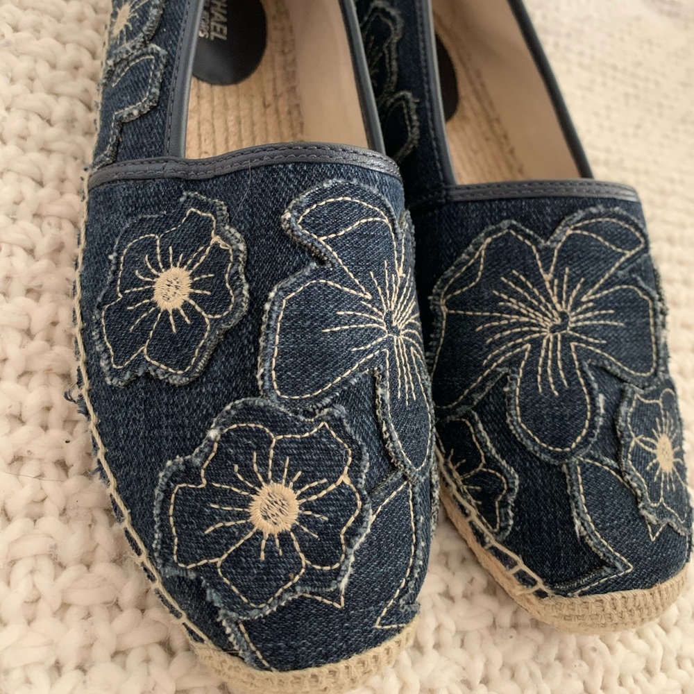 Michael Kors Embroidered Slip-on Flats
